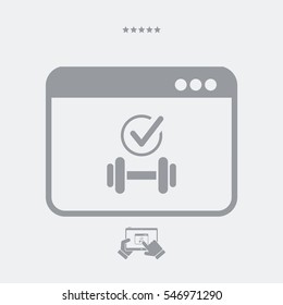 Gym page - Vector icon for computer website or application