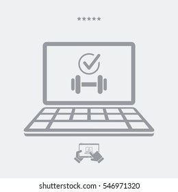 Gym page - Vector icon for computer website or application