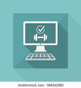 Gym page - Vector icon for computer website or application