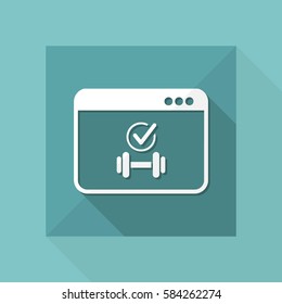 Gym page - Vector icon for computer website or application
