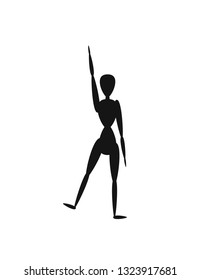 Gym physical exercise girl silhouette