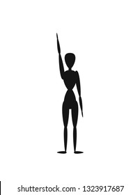 Gym physical exercise girl silhouette