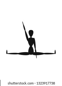 Gym physical exercise girl silhouette