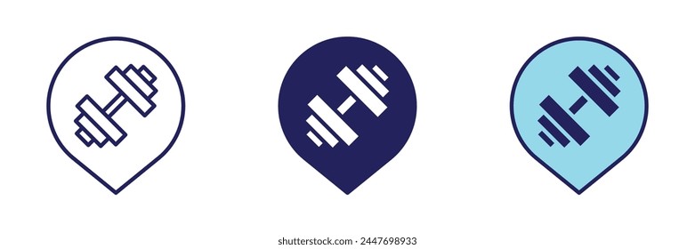 Gym Pin Icon - Navigation Set