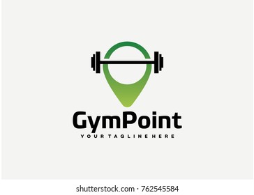 Gym Point Logo Template Design. Creative Vector Emblem for Icon or Design Concept