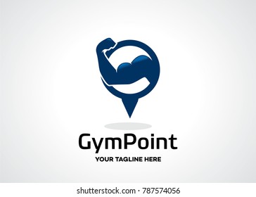 Gym Point Logo Template Design Vector, Emblem, Design Concept, Creative Symbol, Icon