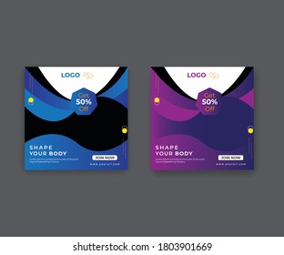 Gym Post Web Banner Design