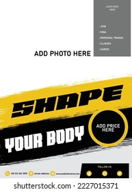 gym poster flyer social media post design