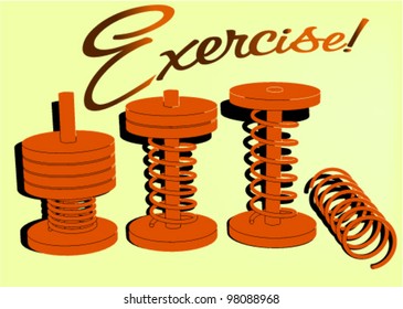 Gym poster in retro style