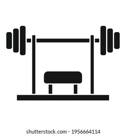 Gym professional bench icon. Simple illustration of Gym professional bench vector icon for web design isolated on white background