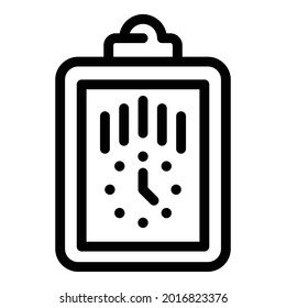 Gym program icon. Outline gym program vector icon for web design isolated on white background