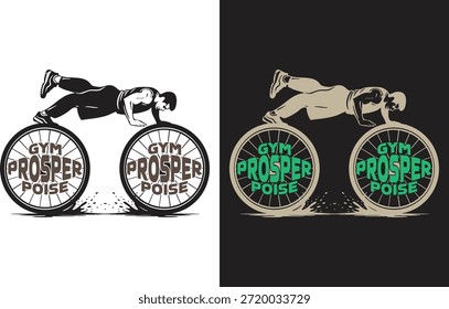 El gimnasio prospera. Esto es conveniente para el cartel, la camiseta y los proyectos del arte del diseño.