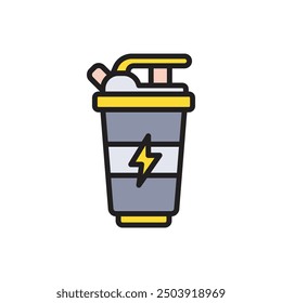 Gym Protein Shake Icon Ilustración vectorial