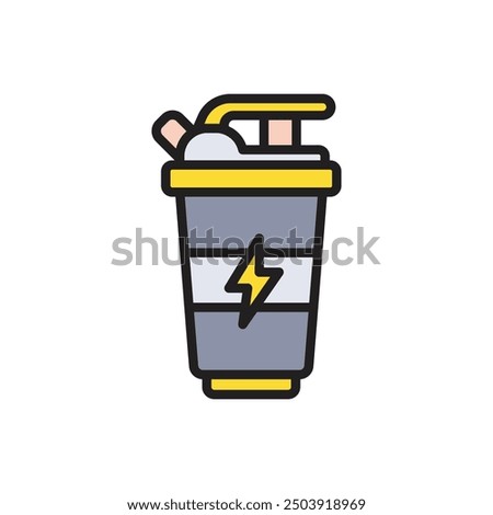 Gym Protein Shake Icon Vector Illustration