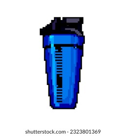 gym protein shaker game pixel art retro vector. bit gym protein shaker. old vintage illustration