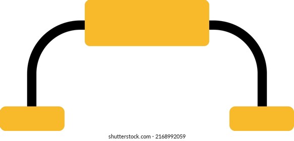 Gym push up tool, illustration, vector on a white background.