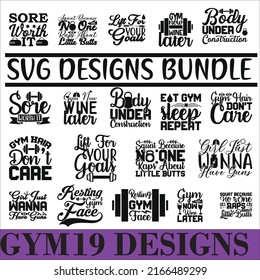 Conjunto de diseños SVG de citas de gimnasio. Gym cita el paquete de archivos de corte SVG, Gym cita el paquete de diseños de camisetas, Citas sobre archivos de corte de entrenamiento, archivos de pasos divertidos, paquete SVG