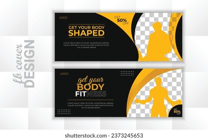 gym related facebook cover template,