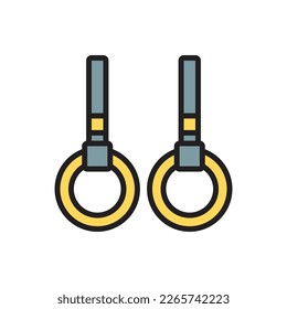 Gym Rings Icon Vector Illustrator