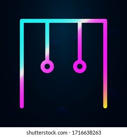 El gimnasio suena como icono de nolan. Línea delgada simple, contorno vectorial de iconos de estado para ui y ux, sitio web o aplicación móvil