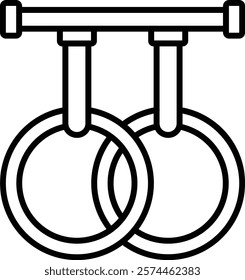 Gym Rings vector icon. Can be used for printing, mobile and web applications.