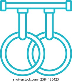 Gym Rings vector icon. Can be used for printing, mobile and web applications.