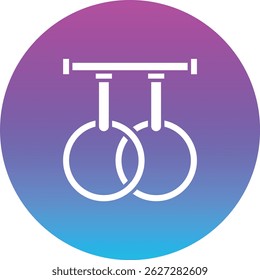 Gym Rings vector icon. Can be used for printing, mobile and web applications.