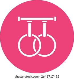 Gym Rings vector icon. Can be used for printing, mobile and web applications.