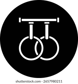 Gym Rings vector icon. Can be used for printing, mobile and web applications.
