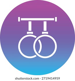 Icono de Vector de anillos de gimnasio. Se puede utilizar para aplicaciones de impresión, móviles y de Web.