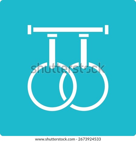 Gym Rings vector icon. Can be used for printing, mobile and web applications.