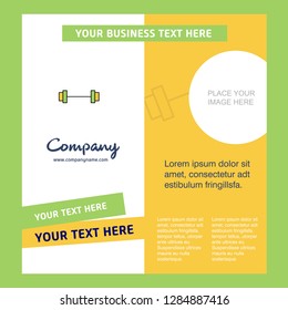 Gym rod  Company Brochure Template. Vector Busienss Template