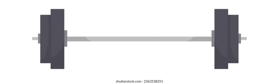 Gym Rod And Plates Vector Illustration
