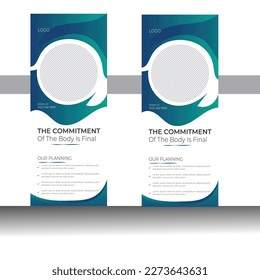Gym roll up banner design template like professional and modern 