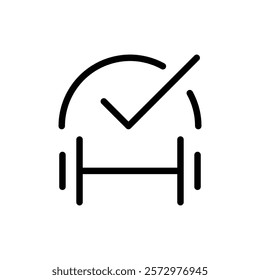 Gym routine icon flat editable icon mark