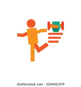 Gym Run Logo Icon Design