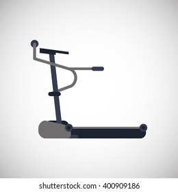 Gym and running machine design , vector illustration