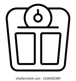 Gym scales icon outline vector. Workout play. Fitness exercise