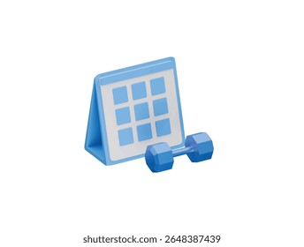  ícone de programação ginásio 3d ilustração renderizar
