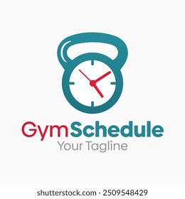 Plantilla de diseño de logotipo de horario de gimnasio. Bueno para empresas, agencias, comunidad y Organización
