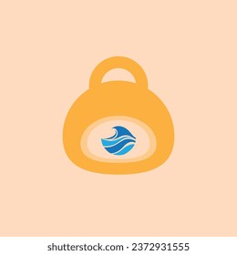 gym sea logo design illustration.