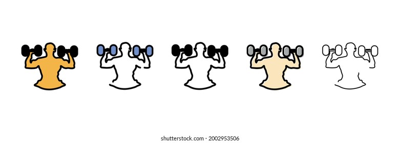 gym set vector type icon