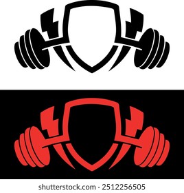 Archivo de Vector de diseño de logotipo de escudo de gimnasio