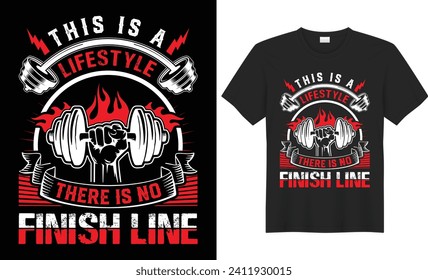 Gym shirt, Fitness t shirt design. Gym motivational quote with grunge effect and barbell. Hand drawn vector fitness design for gym, workout, textile, posters, t-shirt,cover, banner,tee global swatches