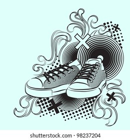 Gym Shoes in Grunge Style