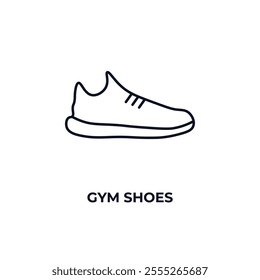 gym shoes outline icon. Linear vector from fashion concept. Thin line gym shoes icon isolated on white background