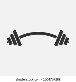 Gym sign with dumbbell. Gym sign with dumbbell on white background