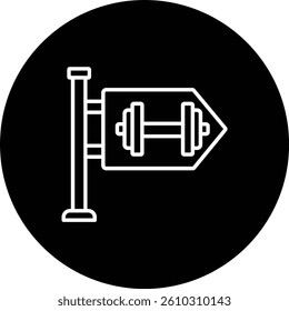 Gym Sign vector icon. Can be used for printing, mobile and web applications.