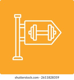 Gym Sign vector icon. Can be used for printing, mobile and web applications.