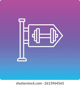 Gym Sign vector icon. Can be used for printing, mobile and web applications.